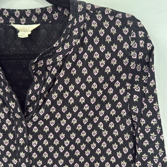 Caslon Nordstrom navy blue / lavender block
Print blouse sz small petite - Picture 3 of 5